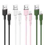Кабель Acefast C2-02 Lightning zinc alloy silicone charging data cable - Black