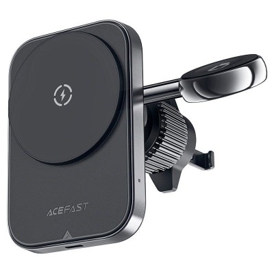 Автодержатель с беспроводной зарядкой Acefast D18 in-car 2-in-1 magnetic wireless charging holder - Black Автодержатель с беспроводной зарядкой Acefast D18 in-car 2-in-1 magnetic wireless charging holder - Black