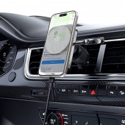Автодержатель с беспроводной зарядкой Acefast D18 in-car 2-in-1 magnetic wireless charging holder - Black