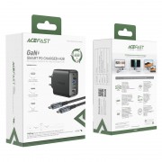 Зарядка Acefast A17 PD 65W HUB - Black