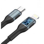 Кабель Celebrat HB-13 Super Fast Charge Cable Type-c to IP 1.2m - Black