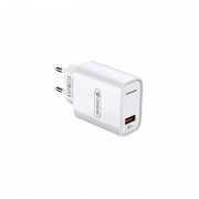 Сетевой адаптер Celebrat C-H6 EU 18W Light Conversion QC3.0 Fast Charger - White