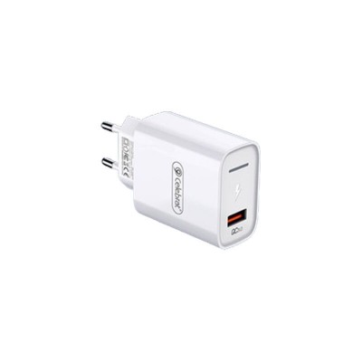 Сетевой адаптер Celebrat C-H6 EU 18W Light Conversion QC3.0 Fast Charger - White Сетевой адаптер Celebrat C-H6 EU 18W Light Conversion QC3.0 Fast Charger - White