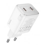 Сетевой адаптер HOCO N42 Elogiado dual-port PD45W(2C) Charger(EU) - White