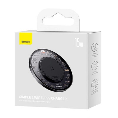 Беспроводная зарядка с кабелем Baseus Simple 2 Wireless Charger 15W Cluster/Cable Type-C To Type-C 24W 12V/2A 1m Cluster (CCJJ050001) - Черный Беспроводная зарядка с кабелем Baseus Simple 2 Wireless Charger 15W Cluster/Cable Type-C To Type-C 24W 12V/2A 1m Cluster (CCJJ050001) - Черный