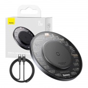 Беспроводная зарядка с кабелем Baseus Simple 2 Wireless Charger 15W Cluster/Cable Type-C To Type-C 24W 12V/2A 1m Cluster (CCJJ050001) - Черный