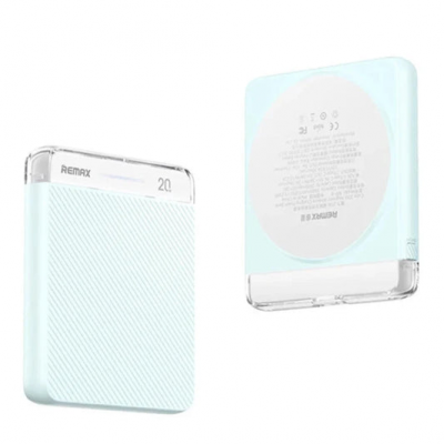Power Bank REMAX Cube Series 20W Magnetic Wireless Charging RPP-8 (5000mAh) Blue Power Bank REMAX Cube Series 20W Magnetic Wireless Charging RPP-8 (5000mAh) Blue