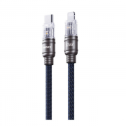 Кабель REMAX Boundless Series 30W Zinc Alloy Fast Charging Data Cable With Light RC-C129 (T.C to IP) - Blue