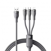 Кабель REMAX Series 15W 3-in-1 Fast Charging Cable RC-C151 A-M+L+C - Grey