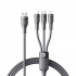 Кабель REMAX Series 15W 3-in-1 Fast Charging Cable RC-C151 A-M+L+C - Grey Кабель REMAX Series 15W 3-in-1 Fast Charging Cable RC-C151 A-M+L+C - Grey