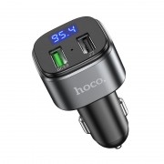 Автомобильное ЗУ hoco E67 Fighter QC3.0 car BT FM transmitter - Black