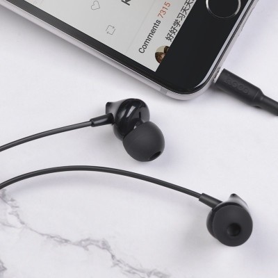 Наушники hoco M60 Perfect sound universal earphones with mic - Black Наушники hoco M60 Perfect sound universal earphones with mic - Black