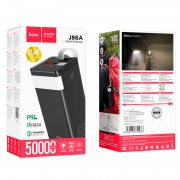 Power Bank hoco J86A 50000mAh Full LED (PD,QC,FCP/SCP,AFC,VOOC,DASH) - Black