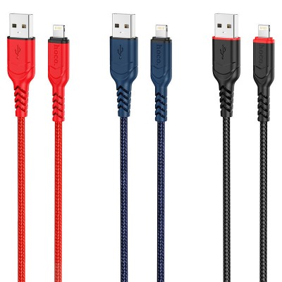 Кабель hoco X59 Victory charging data cable for Lightning 1m - Black Кабель hoco X59 Victory charging data cable for Lightning 1m - Black