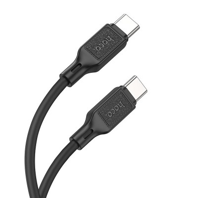 Кабель Hoco X90 Cool 60W silicone charging data cable for Type-C to Type-C - Black Кабель Hoco X90 Cool 60W silicone charging data cable for Type-C to Type-C - Black
