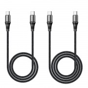 Кабель hoco X50 Type-C to Type-C Exquisito 100W charging data cable (L=2M) - Black