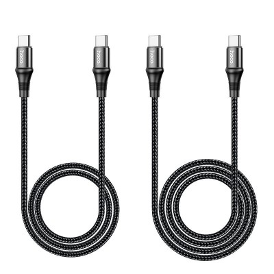 Кабель hoco X50 Type-C to Type-C Exquisito 100W charging data cable (L=2M) - Black Кабель hoco X50 Type-C to Type-C Exquisito 100W charging data cable (L=2M) - Black