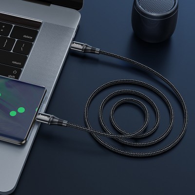 Кабель hoco X50 Type-C to Type-C Exquisito 100W charging data cable (L=2M) - Black Кабель hoco X50 Type-C to Type-C Exquisito 100W charging data cable (L=2M) - Black