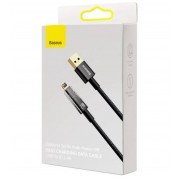 Кабель Baseus Explorer Series Auto Power-Off Fast Charging Data Cable USB to IP 2.4A 1m - Black (CATS000401)