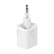 Зарядка Baseus Super Si Quick Charger 1C 25W EU Sets White (With Mini White Cable Type-C to Type-C 3A 1m White) (TZCCSUP-L02)