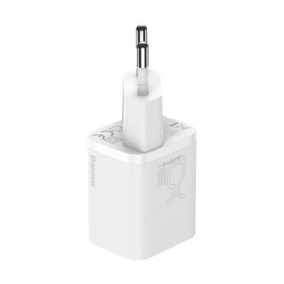 Зарядка Baseus Super Si Quick Charger 1C 25W EU Sets White (With Mini White Cable Type-C to Type-C 3A 1m White) (TZCCSUP-L02) Зарядка Baseus Super Si Quick Charger 1C 25W EU Sets White (With Mini White Cable Type-C to Type-C 3A 1m White) (TZCCSUP-L02)