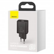 Сетевой адаптер Baseus Super Si quick charger IC 30W EU (CCSUP-J01) - Black