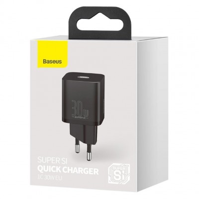 Сетевой адаптер Baseus Super Si quick charger IC 30W EU (CCSUP-J01) - Black Сетевой адаптер Baseus Super Si quick charger IC 30W EU (CCSUP-J01) - Black