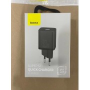 Сетевой адаптер Baseus Super Si quick charger IC 30W EU (CCSUP-J01) - Black