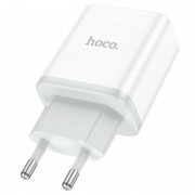 Зарядный конвертер Hoco C105A Stage dual port PD20W+QC3.0 Charger (EU) - White