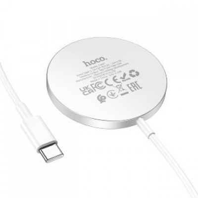 Беспроводное ЗУ Hoco CW47 original series 15W magnetic wireless fast charger - Silver Беспроводное ЗУ Hoco CW47 original series 15W magnetic wireless fast charger - Silver