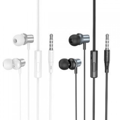 Проводные наушники Hoco M110 Encourage metal universal earphones with mic - Серебро Проводные наушники Hoco M110 Encourage metal universal earphones with mic - Серебро