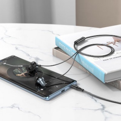 Проводные наушники Hoco M110 Encourage metal universal earphones with mic - Серебро Проводные наушники Hoco M110 Encourage metal universal earphones with mic - Серебро