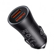 Автомобильное ЗУ Baseus Golden Contactor Max Dual Fast Charger Car Charger U+U 60W - Dark Gray (CGJM000013)