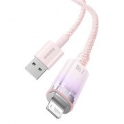 Кабель BASEUS explorer series fast charging cable with smart temperature control USB to ip 2.4a 1m - Pink (CATS010004)