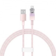 Кабель BASEUS explorer series fast charging cable with smart temperature control USB to ip 2.4a 1m - Pink (CATS010004)