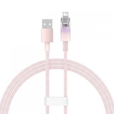 Кабель BASEUS explorer series fast charging cable with smart temperature control USB to ip 2.4a 1m - Pink (CATS010004) Кабель BASEUS explorer series fast charging cable with smart temperature control USB to ip 2.4a 1m - Pink (CATS010004)