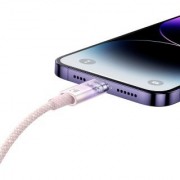 Кабель BASEUS explorer series fast charging cable with smart temperature control USB to ip 2.4a 1m - Pink (CATS010004)