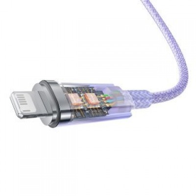 Кабель BASEUS explorer series fast charging cable with smart temperature control USB to ip 2.4a 1m - Purple (CATS010005) Кабель BASEUS explorer series fast charging cable with smart temperature control USB to ip 2.4a 1m - Purple (CATS010005)