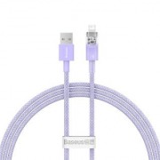 Кабель BASEUS explorer series fast charging cable with smart temperature control USB to ip 2.4a 1m - Purple (CATS010005)