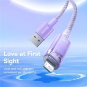 Кабель BASEUS explorer series fast charging cable with smart temperature control USB to ip 2.4a 1m - Purple (CATS010005)
