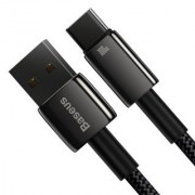 Кабель BASEUS tungsten gold fast charging data cable USB to type-c 100W 2m - Black (CAWJ000101)