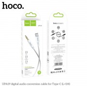 Кабель hoco AUX UPA19 digital audio conversion cable for Type-C (Type-C male connector to DC3.5 male connector) - Silver