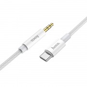 Кабель hoco AUX UPA19 digital audio conversion cable for Type-C (Type-C male connector to DC3.5 male connector) - Silver