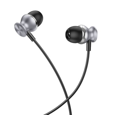 Наушники Hoco M106 Fountain metal universal earphones with microphone - Gray Наушники Hoco M106 Fountain metal universal earphones with microphone - Gray