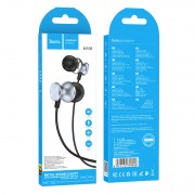 Наушники Hoco M106 Fountain metal universal earphones with microphone - Gray