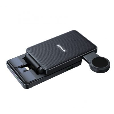 Беспроводная зарядка Joyroom JR-WQS02 4-in-1 Foldable Charging Station (Lightning Version) - Black Беспроводная зарядка Joyroom JR-WQS02 4-in-1 Foldable Charging Station (Lightning Version) - Black