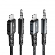 Аудиопереходник Acefast C1-06 Lightning to 3.5mm aluminum alloy audio cable - Black