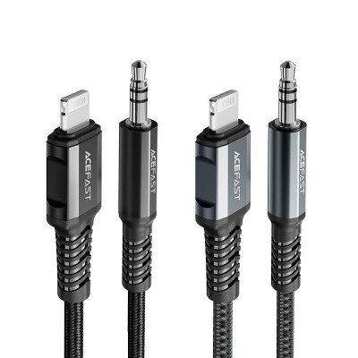 Аудиопереходник Acefast C1-06 Lightning to 3.5mm aluminum alloy audio cable - Black Аудиопереходник Acefast C1-06 Lightning to 3.5mm aluminum alloy audio cable - Black