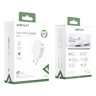 Сетевой адаптер Acefast A5 PD 32W (C+A) - White Сетевой адаптер Acefast A5 PD 32W (C+A) - White