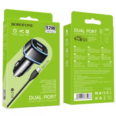 Автомобильное ЗУ Borofone BZ14 Max Type-C - Black Автомобильное ЗУ Borofone BZ14 Max Type-C - Black